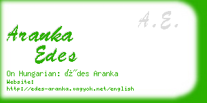 aranka edes business card